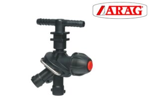 Nozzle Holder Tri-Jet w/Quick Coupling & Double Hose Tail, dry boom nozzle bodies for agricultural sprayers