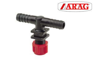 Nozzle Holder w/Threaded Coupling & Double Hose Tail, dry boom nozzle bodies for agricultural sprayers