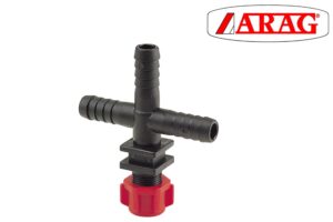 Nozzle Holder w/Threaded Coupling & Triple Hose Tail, dry boom nozzle bodies for agricultural sprayers