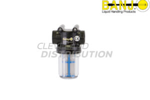 ¾" X ¾" Mini T Strainer With 50 Mesh Screen And Clear Bowl, banjo line strainers / filters for agricultural sprayers