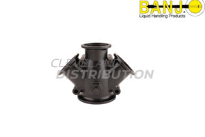 M300 X M220 Y Cross With ¼" Port, banjo manifold flange connections for agricultural sprayers