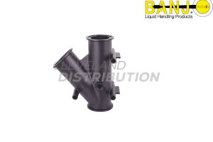 3" Full Port 45° Y Flange With ¾" Gauge Port, banjo manifold flange connections for agricultural sprayers