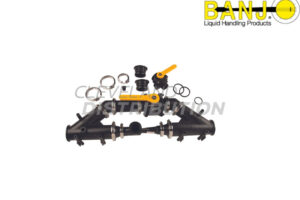 3" Full Port Inductor Assembly A X A, banjo manifold flange connections for agricultural sprayers