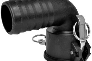 Cam Lock (CL) 90 Degree 2" Female Coupler x 2" Hose Barb