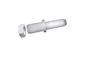Adapter 11/16" Male UN x 1/2" Hose Barb W/ Hex Nut - Nylon