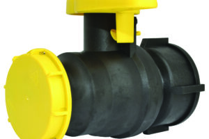 IBC Valve 2" Cam Viton Seal Yellow Cap 60mm Collar Thread