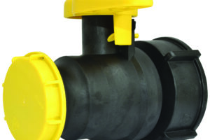 IBC Valve 2" Cam Viton Seal Yellow Cap 75mm Collar Thread