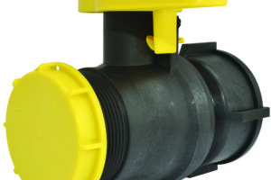 IBC Valve 2" NPT Viton Seal Yellow Cap 60mm Collar Thread