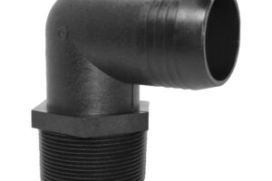 Elbow 3/4" Male NPT x 1" Hose Barb - Polypropylene