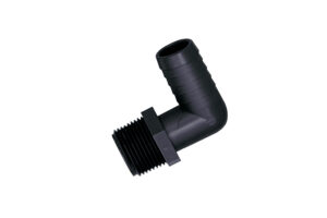 Elbow 3/4" Male Ght x 3/4" Hose Barb - Polypropylene