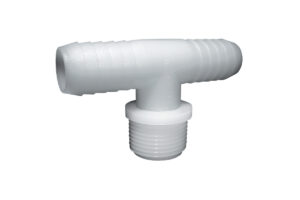 Tee Adapter 3/4" Male Ght x 3/8" Hose Barb x 3/8" Hose Barb - Nylon