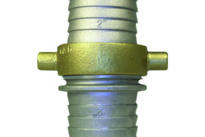 Pin Lug Coupling 2" Hose Barb Aluminum Shank W/ Brass Swivel Nut