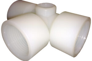 Tee 3/4" Female NPT W/ 1/8" Gauge Port - Nylon