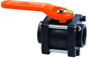 Ball Valve 1 1/2" Full Port 4 Bolt W/ Yellow Handle