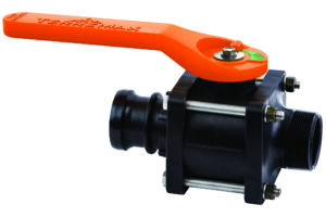 Ball Valve Full Port 2" Male NPT x 2" Male Adapter W/ Yellow Handle