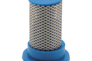 Tip Strainer 50 Mesh SS Screen W/ Checkvalve Blue