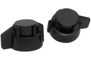 Winged Quick Shutoff Cap and Gasket Black