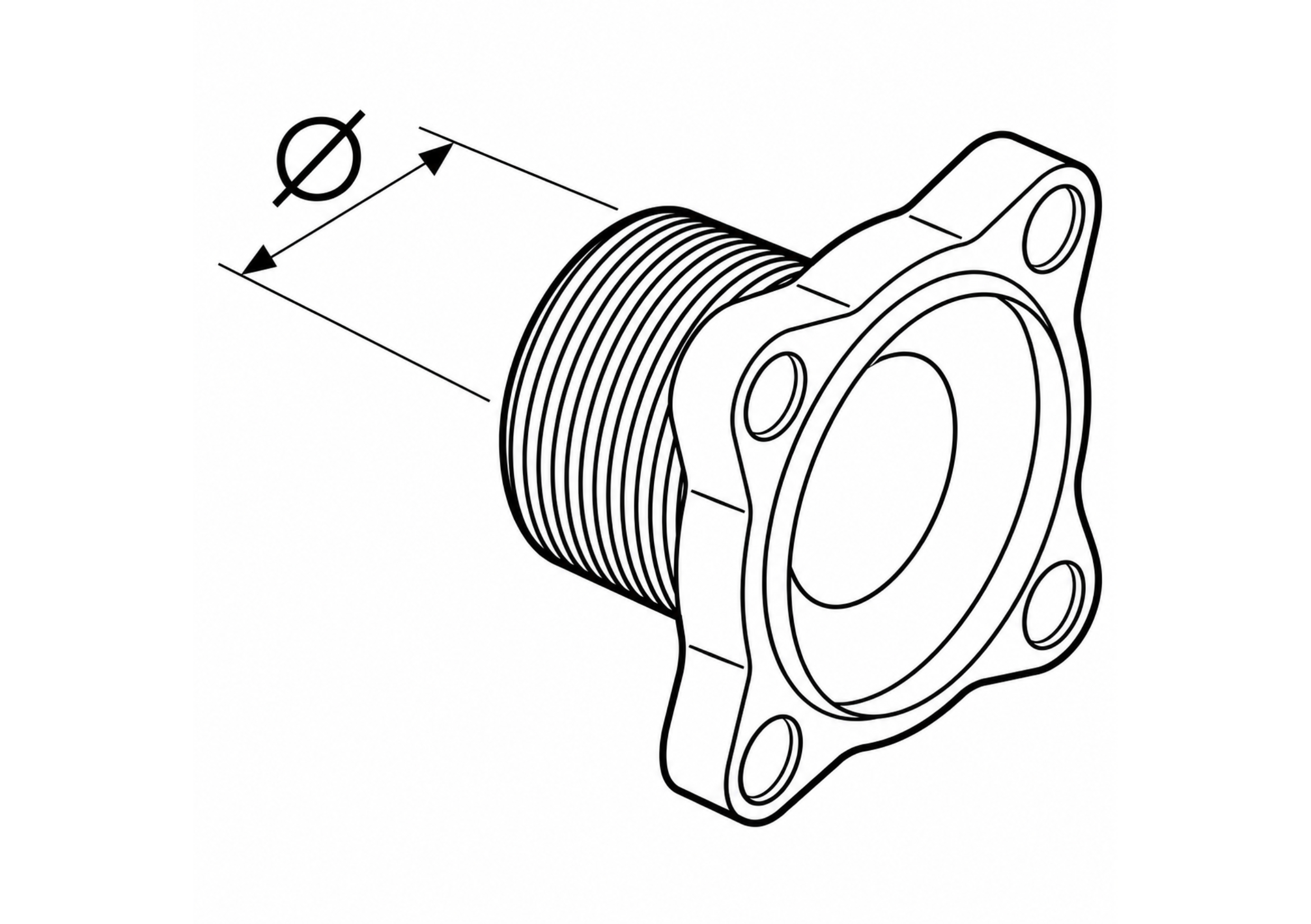 Flange Adapter Male 1 1/4”